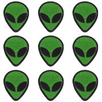 Pulaqi 10PCS Alien Patch Cartoon Wholesale Patches Iron On Patches For Clothing Alien Stripe Wholesale Dropship Custom Patch