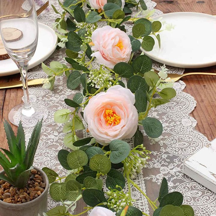2-pack-eucalyptus-garland-with-champagne-rose-greenery-garland-bulk-artificial-silk-floral-eucalyptus-leaves-vines