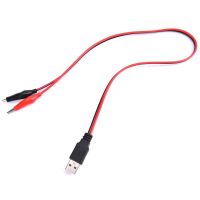 Refreshing Power Wire Red Black Alligator Test Clips to USB Male Connector Adapter Wire