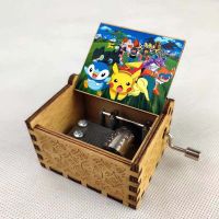 【CW】 New Wooden Hand Crank Pokemon Music Box Pikachu Charmander Charizard Animal Theme Castle In The Sky Home Decorate Gift for Kids