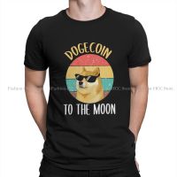 Tshirt For Men Bitcoin Cryptocurrency Art Dogecoin To The Moon Crypto Coin Classic Basic Leisure Tee T Shirt