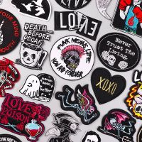 Skull Patch Iron On Patches For Clothing Thermoadhesive Patches On Clothes Stickers DIY Sewing Embroidery Patch For Cloth Badges