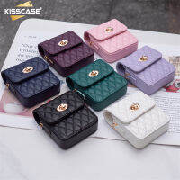 KISSCASE กระเป๋าโทรศัพท์หนัง PU เพชรสะพายข้างสำหรับ Samsung Galaxy Z Flip 5 4 3 5G เคสแฟชั่นแบบเรียบง่ายกันกระแทกอุปกรณ์เสริมเคสโทรศัพท์สำหรับ OPPO Find N2 Flip