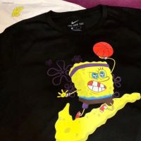 เสื้อยืดที่คุณต้องการ2021 เทรนด์แขนสั้นฤดูร้อนชายข้อต่อแอนิเมชั่น SpongeBob SquarePants กีฬาลำลองผ้าฝ้ายเสื้อยืดคอกลมข