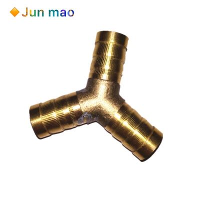 6-12mm BRASS Y type Hose Joiner Piece 3 WAY Fuel Water Air Pipe TEE CONNECTOR Pneumatic Connect Plug Socket for Air Gas Oil Pipe Fittings Accessories