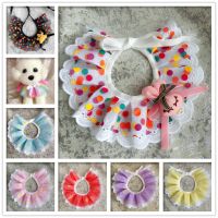 ✈ Pet Collar Cat Kitten Flower Lace Bow Bell Collar String Bib Necklace Neck Strap pet neck decor collar with bell