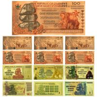 QSR STORE Zimbabwe Gold banknote  Z100 Trillion /5 Dollars Paper Commemorative