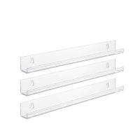 Storage Holder Clear Acrylic Book Photo Display Rack Holder Wall Mount Shelf Bathroom Organizer for Kitchen Accessories