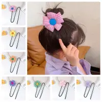 PROTRU ที่รัดผมเด็กผม Curler Headdress ตาข่ายดอกไม้ Curler แถบคาดศีรษะ DIY ผมจัดแต่งทรงผมเครื่องมือผมเปีย