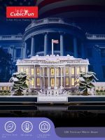 100 NEW Le cubic 3 d puzzle LED us to the White House adult world construction large paper assembled model