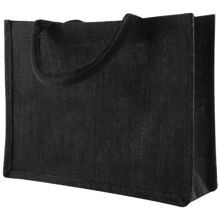 6pcs-black-burlap-tote-jute-tote-bags-with-handles-amp-laminated-interior-wedding-bridesmaid-gift-bags-blank-bags