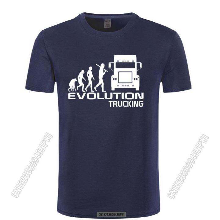 2022-brand-clothing-evolution-trucking-truck-driver-cab-gift-ideas-funny-t-shirt-men-cotton-stylish-chic-t-shirt-top-camiseta