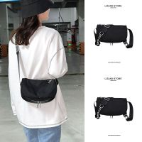 Summer leisure sports black canvas bag nylon small bag women 2023 new messenger bag large capacity niche 【BYUE】