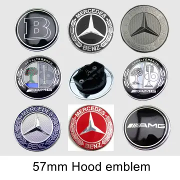 Brabus Front Hood Black Emblem Flat Laurel Wreath Badge AMG Mercedes B