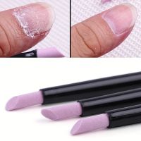 onlcicn Quartz Scrubs Stone Cuticle Stick Pen, Nail Art Grinding Pen Nail Polish Manicure Care Tools, 3 Pcs