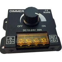 “：、。； Manual Knob Single Color Dimmer DC12V-24V 8A 30A Adjustable Brightness Switch 96W 360W Controller For 5050 3528 LED Strip Light