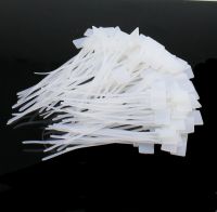 100pcs White Plastic Nylon Mark Tags Label Sticker Cable Zip Ties 2.5mm x 100mm