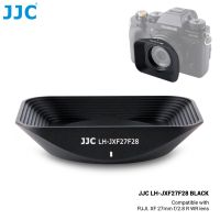 JJC LH-XF27 ทรงสี่เหลี่ยมเฉพาะอลูมิเนียมเลนส์ฮูดโลหะป้องกันเลนส์สำหรับกล้อง Fuji Fujifilm XS10 XT30 XT20 XT4 XT3 XE3 พร้อมเลนส์ Fujifilm XF 27 มม. f/2.8 R WR และเลนส์ Fujifilm XF 27 มม. f/2.8