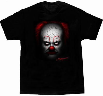 Creepy Evil Clown Horror Movie Scary Halloween Gift T Tshirts Loose Size
