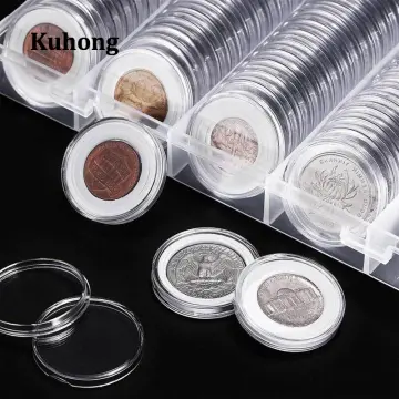 10pcs Round Clear Plastic Containers Beads Crafts Jewelry Display Storage  Boxes Case