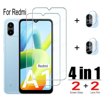 ✺ 4 IN 1 Glass For Redmi A1 A2 Plus 9T 9A 9C NFC 8A 7A K40 K50 K60 Pro 12C Screen Protectors Lens Film For Redmi 10C 10A 10 2022