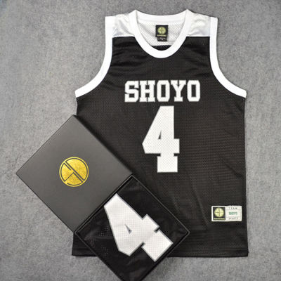 Shoyo 4 fujima บาสเกตบอลโรงเรียนทีมชุดย์ผู้ชายกีฬาสวมใส่เสื้อผ้าเสื้อกั๊กเครื่องแต่งกายสีขาวสีเขียวสีดำ