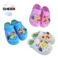 SHEEN : Clogs Shoes รองเท้าหัวโต แฟชั่นสไตล์เกาหลี มีสายรัดข้อเท้า ตุ๊กตาตกแต่งรองเท้าลายผลไม้ แถมทุกคู่!