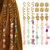 【cw】 Colored Stone Pendant Hair Jewelry for Braids Dreadlock Accessories Charms Headwear Dangle 【hot】 !