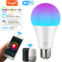 Tuya Wifi Smart Light Bulb E27 12W 15W RGB Dimmable Lamp APP Voice Control Timing Compatible With Amazon Alexa Home