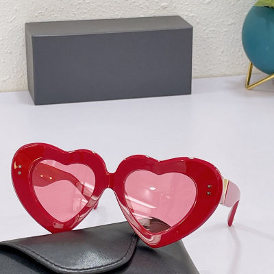 Love Heart Shaped Sunglasses Women Big Frame Fashion Cute Sexy R Cat Eye Vintage Sun Glasses UV400 Protection Unisex Eyewear