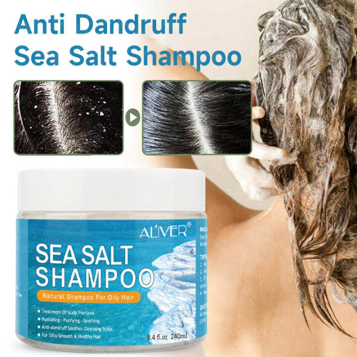 Aliver Sea Salt Shampoo Oil Control Anti Dandruff Hair Treatment Shampoo For Scalp Itching