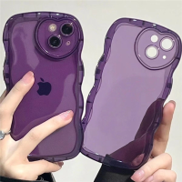 องุ่นสีม่วงเคสโทรศัพท์สำหรับ iPhone 14 11 12 13 Pro XS Max XR X รักปกป้องกล้องหัวใจฝาครอบเคสโทรศัพท์มือถือขอบซิลิโคนที่ชัดเจน