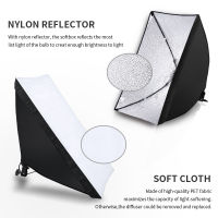 Photography Studio Continuous 50x70CM Soft Box Lighting Kit E27 20W 6500K Bulb With 200cm Light Stand for Photo Video Shooting