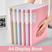 30/60 Pages Document Office Stationery Insert Paper Transparent File Folder Display Book