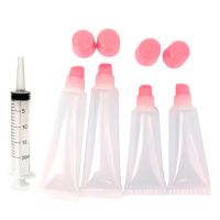 ZZOOI 50PCS 8/15ML Lip Gloss Tubes Containers Empty Lipgloss Tube Lip Balm Tubes Refillable Squeeze Lip Gloss Supplies MakeUp Tool