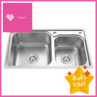 ซิงค์ฝัง 2หลุม THAI FORWARD FS8004 สเตนเลสBUILT-IN SINK THAI FORWARD FS8004 2B STAINLESS STEEL **ของแท้100%**