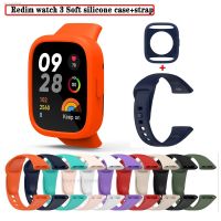 ♝❏✆ Silicone Strap Protective Cover For Redmi Watch 3 Replacement Wrist Strap Bumper For Xiaomi Mi watch lite3 Wristband Bracelet