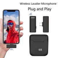 Wireless Lavalier Microphone Portable Mini Noise Reduction Audio Video Recording Microphone For iPhone Android With Charging Box