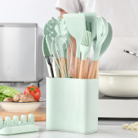 Silicone kitchen utensilios de cocina accessories tools cookware set cooking spoon espatula gadget kichen menaje spatula wooden