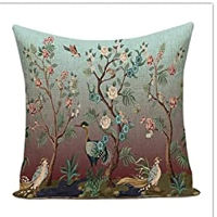 Cushion Cover 45 X45cm Pillowcase Decorative Zipper Throw Cushion Cover, Aristolochia Ringens Home Bedroom Sofa Cushion Cover