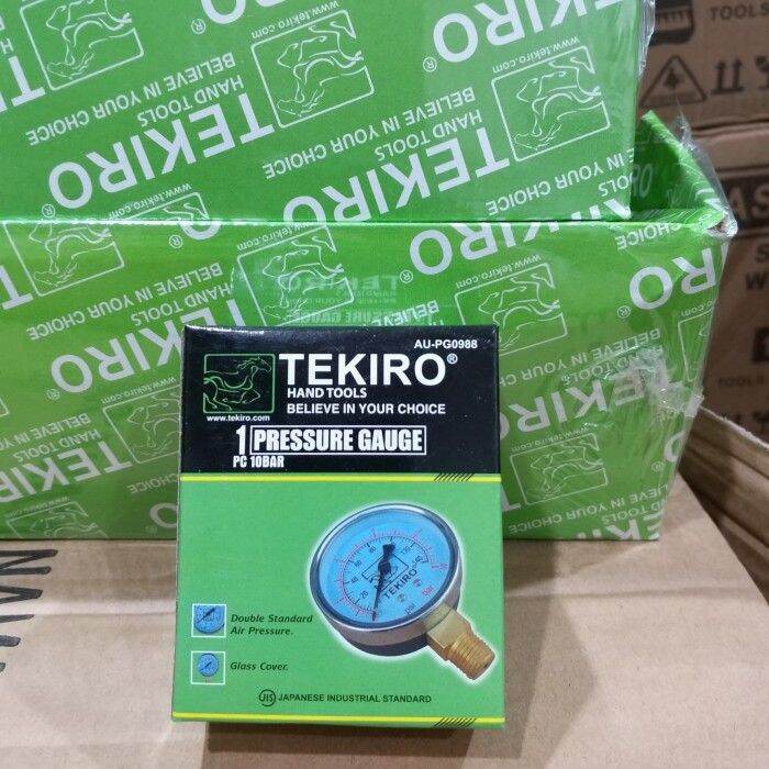 TEKIRO PRESSURE GAUGE 10 BAR DIAL INDICATOR 10 BAR suku cadang