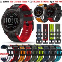 22 26mm Watch Band Strap For Garmin Fenix 7 7X 5X 5 Plus 6X 6Pro Smartwatch Silicone Easyfit WristBand Bracelet Watchband Correa Cables