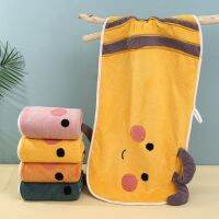 Cartoon Bee Shape Hair Face Towels Soft Coral Velvet Embroidery Super Absorbent Women Sauna Bath Towel Skin-friendly Breathable Towels