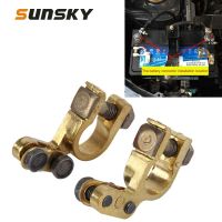 2 PCS Universal Car Battery Terminal Clamp Clip Brass Positive and Nagative Auto Battery Connectors Terminals Clamps Clips