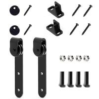 10Pcs 0.63inch-0.78inch Carbon Steel Cabinet Sliding Door Barn Hardware Kit Sliding Door Bezel Hanging Rail Slides