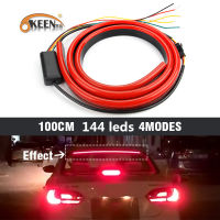 OKEEN Red Flowing Flashing Car Third Brake Light LED Light Strip Rear Tail High Mount Stop Lamp 12V Signal Safety Warning Light