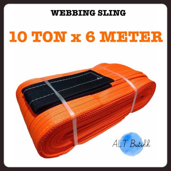 Webbing Sling 10 Ton X 6 Meter Tali Angkat Webing Belt 10t X 6 M