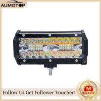 【MotorrTop】7นิ้ว LED Work Light Bar LED Flood Spot Combo ไฟตัดหมอกขับรถ5โหมดไฟสำหรับ Offroad รถบรรทุกรถพ่วง SUVs