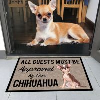 CLOOCL All Guests Must Be Approved By Our Chihuahua Doormat 3D Print Pet Dog Doormat Non Slip Floor Mat Decor Porch DropShipping