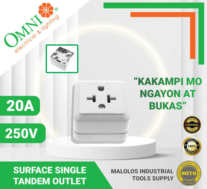 Omni Surface Single Tandem Outlet 20A - WTO-001 | Lazada PH